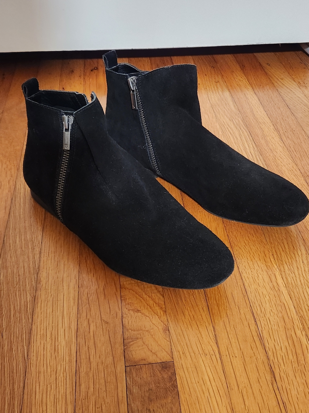 LUCKY BRAND Womens Black Suede Ankle Bootie